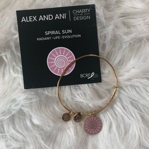 Alex and Ani Gold spiral sun bangle